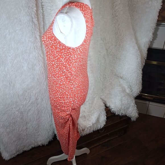 INGRID & ISABEL MATERNITY PEACH/ORANGE & WHITE DRESS SZ.M EUC - Picture 5 of 8